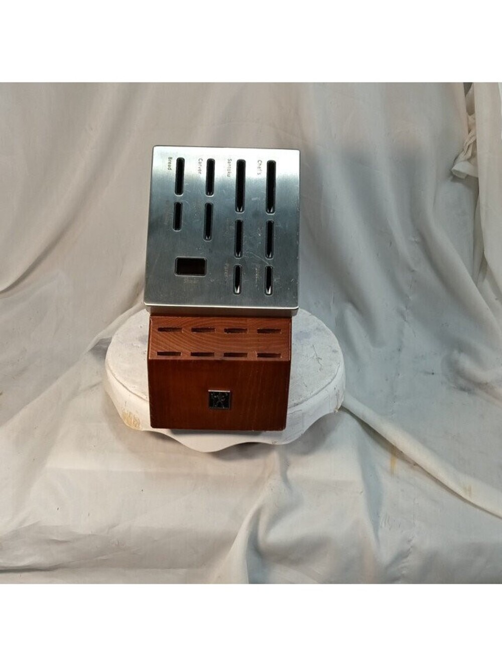 J.A. Henckels 19-Slot Hardwood Knife Block Cherry Built-In